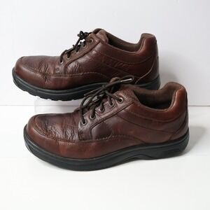 Mens Dunham Leather Brown Lace‎ Up Comfort Walking Shoes Size 10.5 Wide 6E